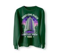 Pull de Noël Nakatomi Plaza Party 1988, sweat à capuche, sweat-shirt, fête de Noël drôle des années 80 inspiré du film Bruce, vert bouteille, M