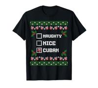 Pull de Noël Naughty Nice Cuban Ugly de Santas List T-Shirt
