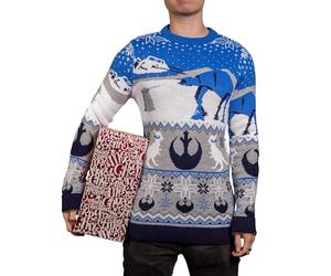 Pull de Noël officiel Star Wars Hoth at-at en tricot