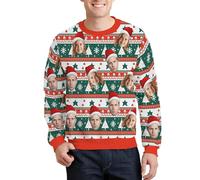 Pull De Noel Personnalisé Femme Homme,Pull Personnalisée Avec Photo Visage | Pull Moche De Noel Pour Famille,Couple,Tenue De Fête,Pull Noël Drole,Cadeau Personnalisé Pour Papa,Maman,Soeur,Son Copain