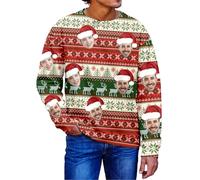 Pull de Noël personnalisé - Pull de Noël sur mesure avec photo de visage pour hommes et femmes - Concevez vos propres pulls de Noël amusants imprimés au Royaume-Uni, tenues de pull, sweat-shirt du