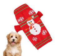 Pull de Noël pour Chien,Pulls de Noël pour Chiots,Pull de Doux pour Chien Chemises Chaudes pour - Accessoires tricotés Respirants pour Animaux de Compagnie, Tissu pour Bonhomme de nei
