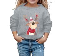 Pull de Noël pour enfants à col rond - Tendance et léger - Tunique vintage à col rond - Vêtements de Noël pour fille, X01-02, 4-5 ans