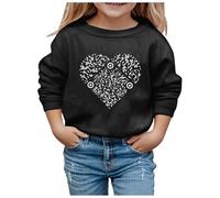 Pull de Noël pour fille - Sweatshirt de Noël pour enfants - Rouge - Chaud - Avec motifs de Noël - Confortable - Tenue de Noël - Pour adolescentes et filles