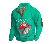 Pull de Noël pour homme moche, sweatshirts de Noël pour hommes drôle pull de Noël Ugly avec motifs de Noël confortable pull de Noël amusant pull d'hiver Noël polo patrie