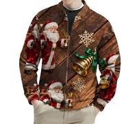 Pull de Noël pour homme - Motif flocons de neige - Avec fermeture éclair - Manches longues - Décontracté - Tendance - Vestes d'hiver pour homme - Cardigans de vacances, A-MR2, XL