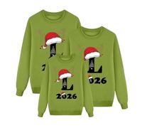 Pull de Noël pour la Famille Femme Homme Enfants Famille Sweat Sweatshirt Couple Longue Manches Tops Christmas Imprimé Sweater Pulls De Col Rond Hiver Chaud Mode Parents-Enfants Vetements-Homme