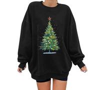 Pull De Noel Sweat a Capuche Oversize Manteau Femme Hiver Impression 3D Veste Polaire Père Noël Christmas Sweater Drole Hoodie
