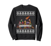Pull de Noël « The Last Supper Dinosaur Extinction Ugly Christmas » Sweatshirt