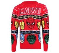 Heroes Inc. – Pull de Noël Marvel Comics Faces tricoté Taille S