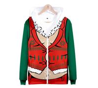 Pull De Noël Unisexe Pour Hommes Et Femmes, Pull À Capuche, À Manches Longues, Avec Fermeture Éclair, Humoristique, Vêtements D'automne Et D'hiver, Nouvelle Collection 2020, U3