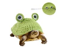 Pull de tortue tricoté - Vêtements chauds mignons pour petits animaux | Pull tortue avec sangle réglable | Costume de reptile d'hiver, cosplay d'Halloween, costume en tricot doux animal
