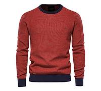 Pull De Travail Homme Pull Torsadé, Maille Fine Toucher Doux Souple Col Rond Manches Longues Chaud Pullover Casual Pull-Over Sweater Chemise Automne Et Hiver
