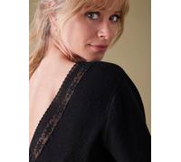 Pull décolleté dos dentelle grossesse noir 46/48