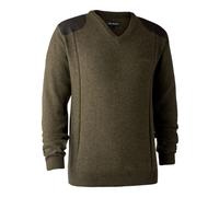 Pull Deerhunter Sheffield à col V Marron orme foncé S
