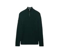 Pull demi-zip en maille torsadée Superdry Preppy Vert L
