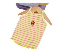 Pull d'été rayé pour chien et chat - Vêtements pour chiens de petite taille - Chihuahua, teckel, chiot (jaune, XL)