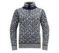 Pull DEVOLD SVALBARD WOOL ZIP NECK (NIGHT/OFFWHITE) Homme L