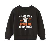 Pull d'halloween pour Enfant - Motif Citrouille effrayante - pour bébé - Halloween - Fantôme Graphique n27