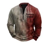 Pull d'Halloween pour homme - Pull à capuche zippé pour homme - Sweat à capuche sanglant imprimé lettres anglaises - Sweat à capuche imprimé numérique 3D - Sweat à manches longues surdimensionné