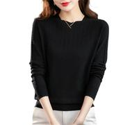 Pull d'hiver basique à col rond pour femme, C112, M