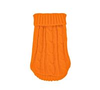 Pull d'hiver classique tricoté pour chien, chiot et chat de petite taille, vêtement de teckel, costume de chihuahua, schnauzer (orange, taille L (12), 4 à 5 kg)