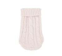 Pull d'hiver classique tricoté pour chien, chiot et chat de petite taille, vêtement de teckel, costume de chihuahua, schnauzer (blanc laiteux, taille S (8) 2 à 2,5 kg