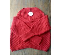 pull d'hiver en laine 100% rouge chacok husky taille S