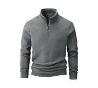 Pull d'hiver en polaire pour homme - Sans capuche - Coupe ample - Vêtement thermique extensible et confortable - Chemise à manches longues - Léger - Pour l'automne et l'hiver, gris, 8XL