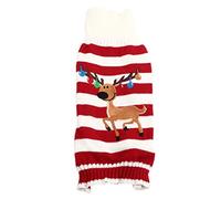 Pull d'hiver pour animal de compagnie | Vêtements de Noël pour chien de chat en fibre acrylique douce | Pull à motif girafe rayé pour un usage quotidien/photos / fêtes de vacances | Tailles XS S M (S)