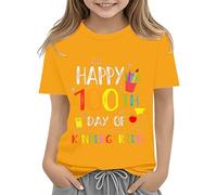 Pull Dos Nu Femme Premier Jour de l'école Chemise In My Pre School Chemise Toddler Maternelle Chemises Clips Pour Vêtements, jaune, 10-11Years