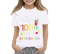 Pull Dos Nu Femme Premier Jour de l'école Chemise In My Pre School Chemise Toddler Maternelle Chemises Clips Pour Vêtements, Blanc., 10-11Years