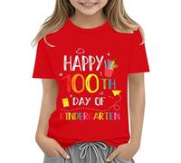Pull Dos Nu Femme Premier Jour de l'école Chemise In My Pre School Chemise Toddler Maternelle Chemises Clips Pour Vêtements, rouge, 10-11Years