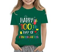Pull Dos Nu Femme Premier Jour de l'école Chemise In My Pre School Chemise Toddler Maternelle Chemises Clips Pour Vêtements, vert, 10-11Years