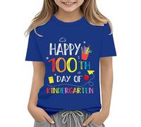 Pull Dos Nu Femme Premier Jour de l'école Chemise In My Pre School Chemise Toddler Maternelle Chemises Clips Pour Vêtements, bleu, 10-11Years