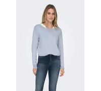 Pull doux en tricot col rond pour femme ONLY chemise mince à manches longues