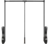 Pull Down Closet Rod Heavy Duty Réglable 19-35.4in Armoire Armoire Lift Rails Cintre pour Suspendre des Vêtements Armoire Bar Organizer Système De Stockage Tube, Coffee Color, 480-700mm