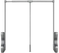 Pull Down Closet Rod Pull Down Closet Rod 48-110cm Adjustable, Aluminum Alloy Heavy Duty Pull Down Clothes Rail For Wardrobe And Closet Clothing Storage, Two-way Buffering(Silver,48-70cm(18.9-27.6in