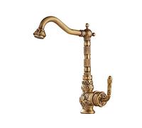 Pull Down Hot and Cold Kitchen Rotatable Sink Faucet Contemporary Solid Brass Single Handle Gooseneck Copper Pull Out Kitchen Faucet with Sprayer Golden