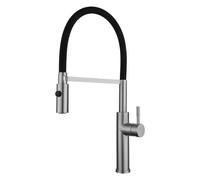 Pull Down Kitchen Mixer Faucet with Spray Swivel 2 Modes Stainless Steel Kitchen Sink Faucet Pull Down Single Hole-Brushed