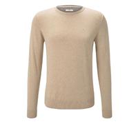 Pull droit coton TOM TAILOR beige - Homme - Manches courtes - Col rond L