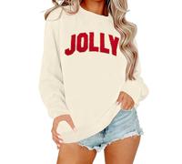 Pull Drole Noel,Pull imprimé Festif en Polaire Douce, col Rond, Manches Longues, Haut décontracté d'hiver, vêtement Confortable et Tendance pour Un Confort Optimal en Hiver