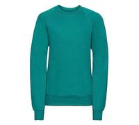 Pull d'uniforme scolaire à col rond en molleton pour garçons, filles, unisexe, âges 3-16 ans, Vert jade, 7-8 ans