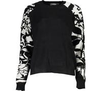 Pull élégant pour femme : noir, col roulé & détails contrastés, taille : S Couleur : Nero
