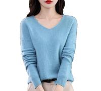 Pull en Cachemire pour Femme, Pull en Laine Mérinos, Col en V, Hiver Et Automne, Pull en Laine, Haut Tricoté