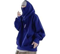 Pull en Coton à Double Encolure Ninja, Sweat-Shirt Coupe-Vent et Chaud de Style Assassin Japonais for Hommes et Femmes (Color : D, Size : 3XL)