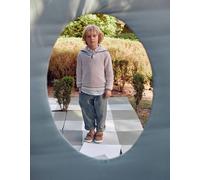 Pull en coton avec col zippé b&s beige 4/5A