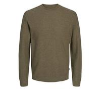 Pull en coton kaki chiné avec une coupe droite et un col rond M