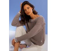 Pull en coton mélange coton-lin estival - CREATION L PREMIUM - taupe TAUPE 44