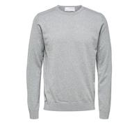 Pull en coton uni Selected Gris - Manches longues - Col rond XL